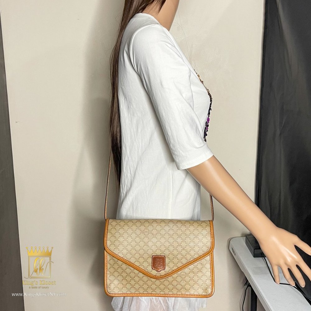 CELINE MACADAM CROSSBODY BAG - Picture 2 of 8